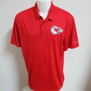 L-2XL CHIEFS Red Nike Dri-Fit Men's db #D05 Polo Shirt